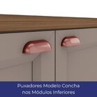 Cozinha Modulada Completa 4 Peças 9 Portas 2 Gavetas Unna Gris