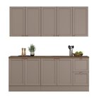 Cozinha Modulada Completa 4 Peças 9 Portas 2 Gavetas Unna Gris