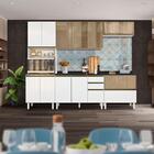 Cozinha Modulada Completa 5 Peças 100% Mdf Vidro Reflecta Bra