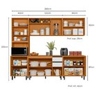 Cozinha Modulada Completa 5 Peças 11 Portas 2 Gavetas Com Pan