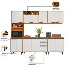 Cozinha Modulada Completa 5 Peças 11 Portas 2 Gavetas Com Pan