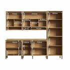 Cozinha Modulada Completa 5 Peças 11 Portas E Vidro Reflecta