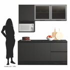 Cozinha Modulada Completa 5 Peças 5 Portas 3 Gavetas Com Port