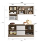 Cozinha Modulada Completa 5 Peças 5 Portas 3 Gavetas Com Port