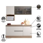 Cozinha Modulada Completa 5 Peças 5 Portas 3 Gavetas Com Port