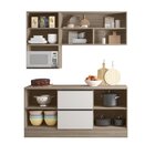 Cozinha Modulada Completa 5 Peças 5 Portas 3 Gavetas Com Port