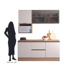 Cozinha Modulada Completa 5 Peças 5 Portas 3 Gavetas Com Port