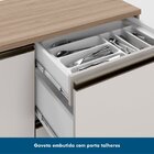 Cozinha Modulada Completa 5 Peças 5 Portas 3 Gavetas Com Port