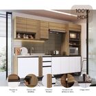Cozinha Modulada Completa 5 Peças Leonora Cor Mel/branco