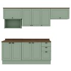 Cozinha Modulada Completa 6 Peças 100% Mdf Americana Provença