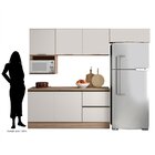 Cozinha Modulada Completa 6 Peças 6 Portas 3 Gavetas Com Nich