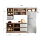 Cozinha Modulada Completa 6 Peças 6 Portas 3 Gavetas Com Port