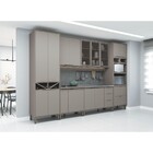 Cozinha Modulada Completa 6 Peças Com Vidro Fumê Bela Lorena