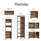 Cozinha Modulada Completa 6 Peças Leonora Cor Mel/preto