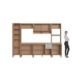 Cozinha Modulada Completa 6 Peças Ripada 12 Portas 2 Gavetas