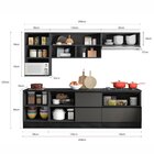 Cozinha Modulada Completa 7 Peças 7 Portas 4 Gavetas Com Balc