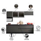 Cozinha Modulada Completa 7 Peças 7 Portas 4 Gavetas Com Balc