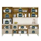 Cozinha Modulada Completa 7 Peças 9 Portas 4 Gavetas Balcão C