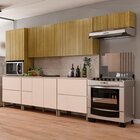 Cozinha Modulada Completa 8 Peças 10 Portas 4 Gavetas Balcão