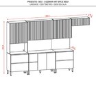 Cozinha Modulada Completa 8 Peças 10 Portas 4 Gavetas Balcão