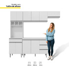 Cozinha Modulada Completa Andréia 04 Peças Com Balcão Gabinet