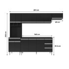 Cozinha Modulada Completa Andréia 04 Peças Com Balcão Gabinet