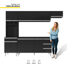 Cozinha Modulada Completa Andréia 04 Peças Com Balcão Gabinet