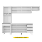 Cozinha Modulada Completa Andréia 04 Peças Com Balcão Gabinet