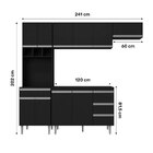 Cozinha Modulada Completa Andréia 04 Peças Com Balcão Gabinet