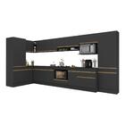 Cozinha Modulada Completa Canto 409cm Com Rodapé E Balcão Par