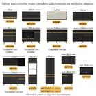 Cozinha Modulada Completa Canto 409cm Com Rodapé E Balcão Par