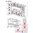 Cozinha Modulada Completa Canto 409cm Com Rodapé E Balcão Par