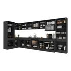 Cozinha Modulada Completa Canto 409cm Com Rodapé E Balcão Par