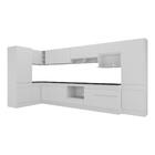 Cozinha Modulada Completa Canto 409cm Com Rodapé E Balcão Par