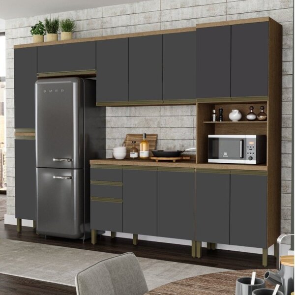 Cozinha Modulada Completa Com 5 Peças 13 Portas 2 Gavetas E T
