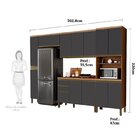 Cozinha Modulada Completa Com 5 Peças 13 Portas 2 Gavetas E T
