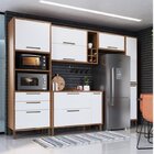 Cozinha Modulada Completa Com 5 Peças 8 Portas 3 Gavetas E Mi