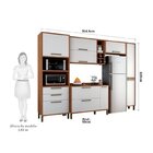 Cozinha Modulada Completa Com 5 Peças 8 Portas 3 Gavetas E Mi