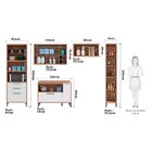 Cozinha Modulada Completa Com 5 Peças 8 Portas 3 Gavetas E Mi