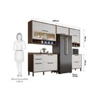 Cozinha Modulada Completa Com 5 Peças 8 Portas 4 Gavetas E Vi