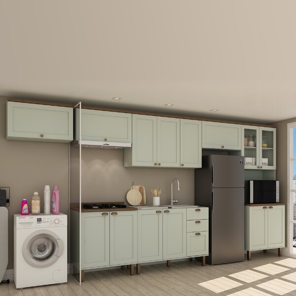 Cozinha Modulada Completa Com Aérea De Serviço Integrada 100%