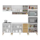 Cozinha Modulada Completa Com Tampo 6 Peças 10 Portas 3 Gavet