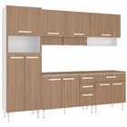 Cozinha Modulada Completa Com Tampo 6 Peças 12 Portas 3 Gavet