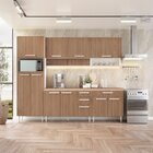 Cozinha Modulada Completa Com Tampo 6 Peças 12 Portas 3 Gavet