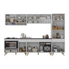 Cozinha Modulada Completa Compacta 287cm Com Balcão Para Cook