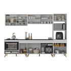 Cozinha Modulada Completa Compacta 287cm Com Balcão Para Cook