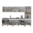 Cozinha Modulada Completa Compacta 5 Pçs Com Balcão Para Cook