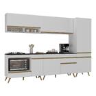 Cozinha Modulada Completa Compacta 5 Pçs Com Balcão Para Cook