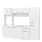 Cozinha Modulada Completa Compacta Torre Quente Armário Aéreo