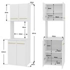 Cozinha Modulada Completa Compacta Torre Quente Armário Aéreo